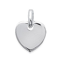 Pendentif en argent massif 925 petit coeur plein obrillant-bijoux
