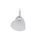 Pendentif coeur plat argent pas cher st valentin obrillant-bijoux
