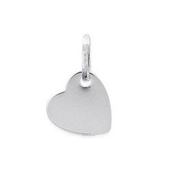 Pendentif coeur plat argent pas cher st valentin obrillant-bijoux