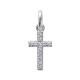Pendentif croix oxydes de zirconium en argent pas cher obrillant-bijoux