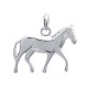Pendentif en argent massif 925 rhodié cheval équitation obrillant-bijoux