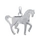 Pendentif en argent 925/000 rhodié cheval équitation obrillant-bijoux