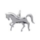 Pendentif en argent 925 cheval ciselé équitation obrillant-bijoux