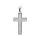 Pendentif croix argent pavé zirconium pas cher obrillant-bijoux