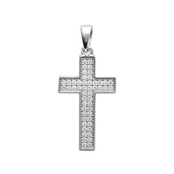 Pendentif croix argent pavé zirconium pas cher obrillant-bijoux
