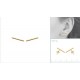 Boucles d'oreilles puces plaqué or fine tige style design obrillant-bijoux