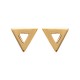 Boucles d'oreilles puces plaqué or triangle obrillant-bijoux