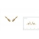 Boucles d'oreilles puces plaqué or flèche fine ciselée obrillant-bijoux
