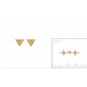 Boucles d'oreilles puces plaqué or triangle style moderne obrillant-bijoux