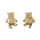 Boucles d'oreilles enfant puces en plaqué or petit ourson Obrillant-Bijoux