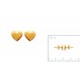 Boucles d'oreilles puces en plaqué or cœur obrillant-Bijoux