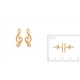 Boucles d'oreilles puces en plaqué or clé de sol thème musique Obrillant-Bijoux