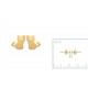Boucles d'oreilles puces plaqué or enfant petits chats obrillant-bijoux