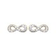 Boucles d'oreilles puces plaqué or nœud infini pavé zirconium st valentin obrillant-bijoux