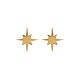 Boucles d'oreilles puces plaqué or étoiles style moderne obrillant-bijoux