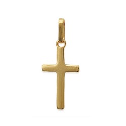 Pendentif plaqué or croix ciselé 20 mm mode obrillant-bijoux