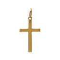 Pendentif en plaqué or croix 27 mm thème religion catholique