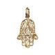 Pendentif plaqué or Main de Fatima ciselé dentelle religion obrillant-bijoux
