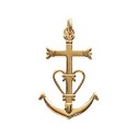 Pendentif en plaqué or Croix de Camargues finement ciselée