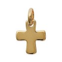 Pendentif en plaqué or petite croix catholique ciselée