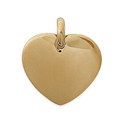 Pendentif plaqué or cœur ciselé plein mode obrillant-bijoux