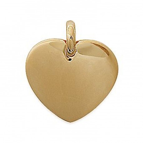 Pendentif plaqué or cœur ciselé plein mode obrillant-bijoux