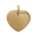 Pendentif en plaqué or cœur ciselé plein mode