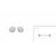 Boucles d'oreilles puces en argent massif 925/1000 rhodié pastilles cercles 6 mm obrillant-bijoux
