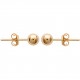 Boucles d'oreilles puces plaqué or boule diamètre 8 mm obrillant-bijoux