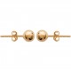 Boucles d'oreilles puces plaqué or boule 8 mm obrillant-bijoux