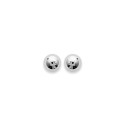 Boucles d'oreilles puces en argent rhodié petite boule 4 mm