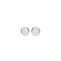 Boucles d'oreilles puces en argent massif 925 rhodié pastilles ronds 4 mm