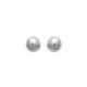 Puces d'oreilles en argent rhodié petite boule 5 mm obrillant-bijoux