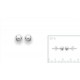 Puces d'oreilles en argent rhodié petite boule 5 mm obrillant-bijoux