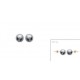 Puces d'oreilles en plaqué or perle grise de synthèse 10 mm obrillant-bijoux