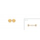 Puces d'oreilles en plaqué or pastilles rondes 4 mm obrillant-bijoux