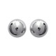 Puces d'oreilles en argent rhodié petite boule 12 mm obrillant-bijoux