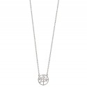 Collier en argent 925/000 rhodié anneau arbre de vie