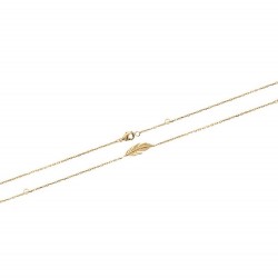 Bracelet en plaqué or élégante plume obrillant-bijoux