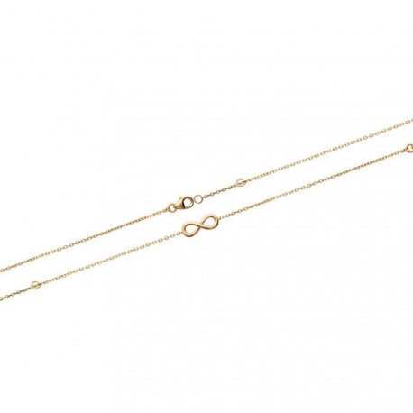 Bracelet en plaqué or petit nœud infini obrillant-bijoux
