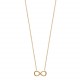 Collier en plaqué or petit nœud infini st valentin pas cher obrillant-bijoux