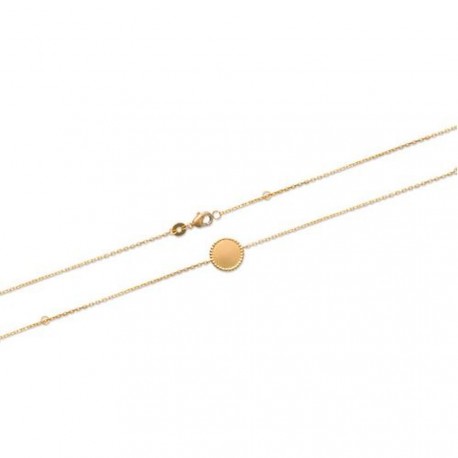 Bracelet en plaqué or pastille perlée obrillant-bijoux