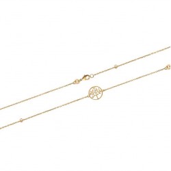 Bracelet en plaqué or anneau arbre de vie obrillant-bijoux