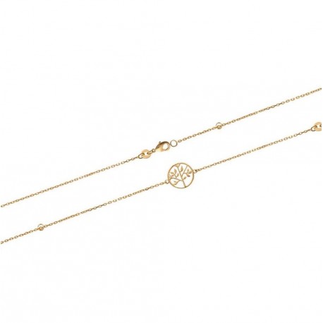 Bracelet en plaqué or anneau arbre de vie obrillant-bijoux