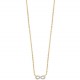 Collier en plaqué or nœud infini pavé en zirconium blanc obrillant-bijoux