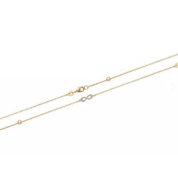 Bracelet en plaqué or nœud infini pavé en zirconium blanc obrillant-bijoux