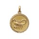Pendentif plaqué or médaille ciselée scorpion Obrillant-Bijoux