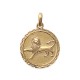 Pendentif plaqué or médaille ciselée lion Obrillant-Bijoux