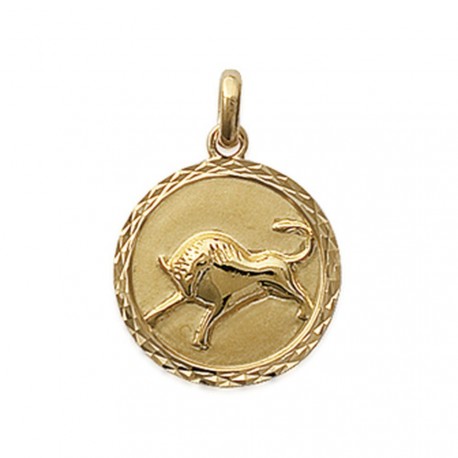Pendentif plaqué or médaille ciselée taureau Obrillant-Bijoux