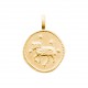 Pendentif plaqué or médaille ciselée bélier Obrillant-Bijoux